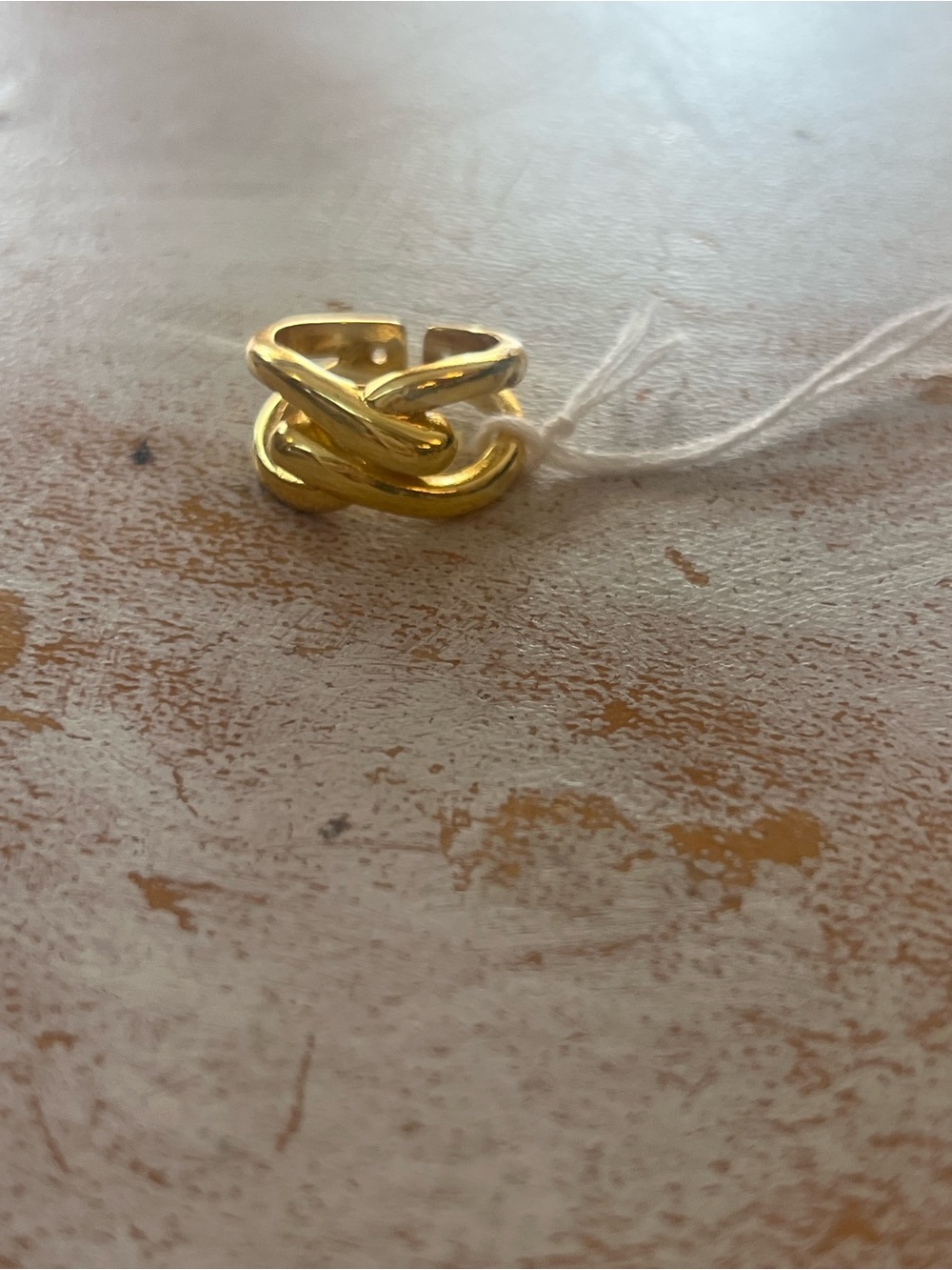 Source Unknown Polished Gold Intertwined Open Band Ring - Women Jewelry